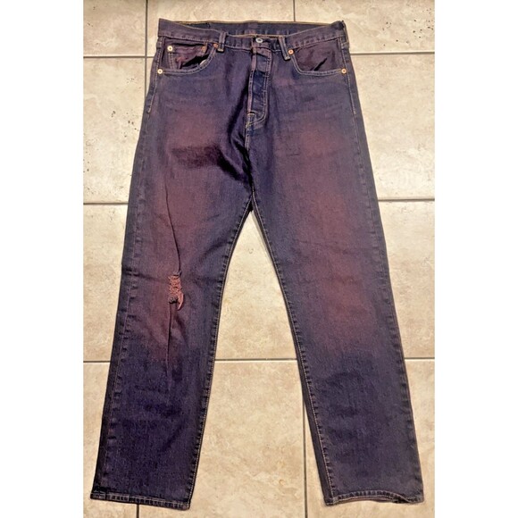 Levis Jeans Mens 32x30 501 '93 Purple Denim Straight Leg Pants NEW - Picture 2 of 9